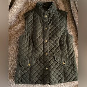 Quilted Green Vest for Women
